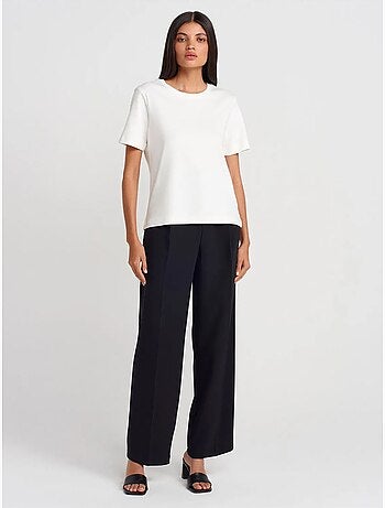 T-shirt Femme En Coton À Col Rond