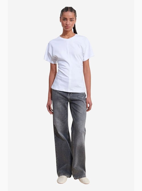 T-shirt femme en coton à col rond dilvin - Kiabi