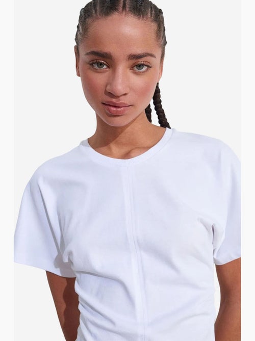 T-shirt femme en coton à col rond dilvin - Kiabi