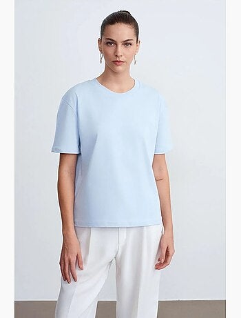 T-shirt femme en coton à col rond dilvin