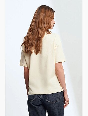 T-shirt femme en coton à col rond dilvin