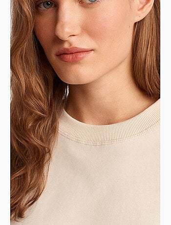 T-shirt femme en coton à col rond dilvin