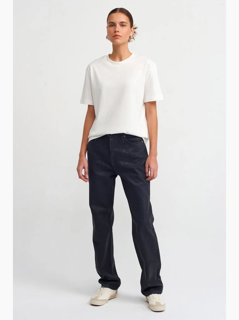 T-shirt femme en coton à col rond dilvin Ecru - Kiabi