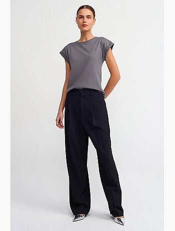 T-shirt femme en coton à col rond dilvin