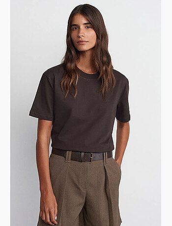 T-shirt femme en coton à col rond dilvin
