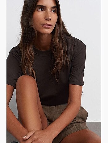 T-shirt femme en coton à col rond dilvin