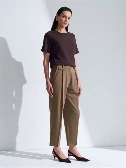 T-shirt femme en coton à col rond dilvin - Kiabi