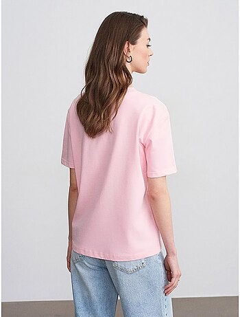 Dilvin t-shirt femme en coton à col rond