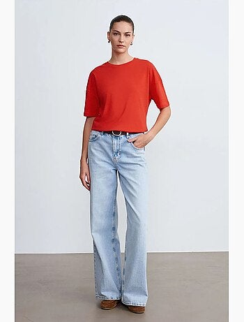 T-shirt femme en coton à col rond dilvin
