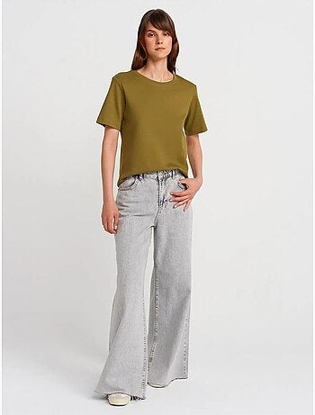 T-shirt femme en coton à col rond dilvin
