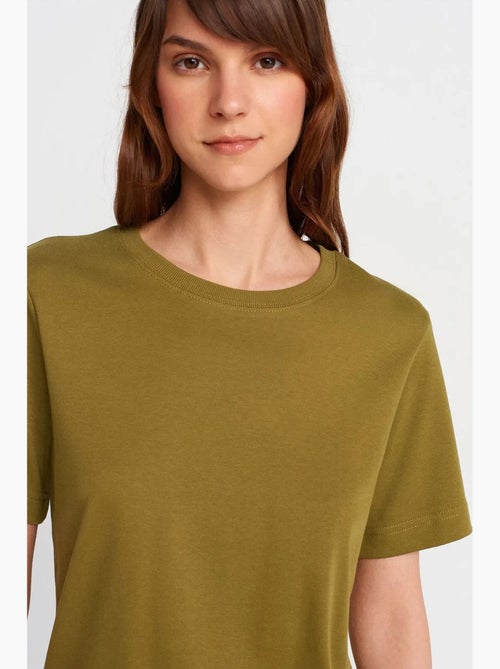 T-shirt femme en coton à col rond dilvin - Kiabi T-shirt femme en coton à col rond dilvin - Kiabi