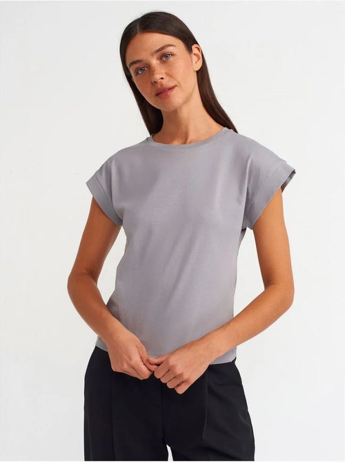 T-shirt Femme En Coton À Col Rond - Kiabi T-shirt Femme En Coton À Col Rond - Kiabi