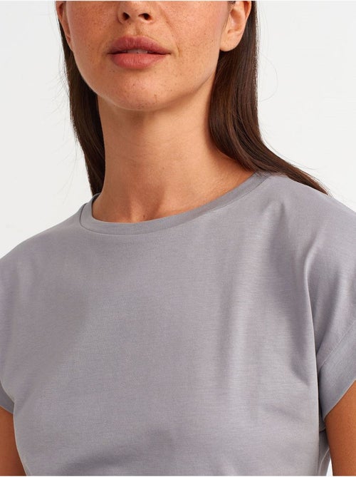 T-shirt Femme En Coton À Col Rond - Kiabi T-shirt Femme En Coton À Col Rond - Kiabi