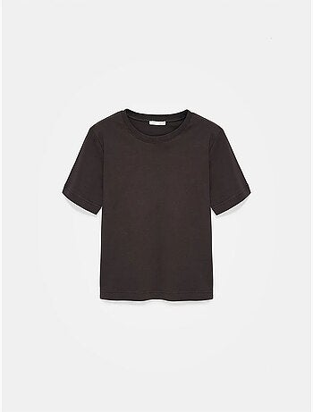 T-shirt Femme En Coton À Col Rond