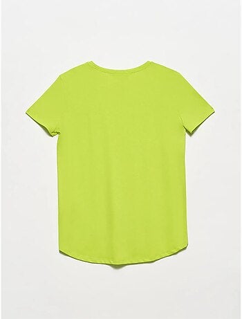 T-shirt Femme En Coton À Col Rond