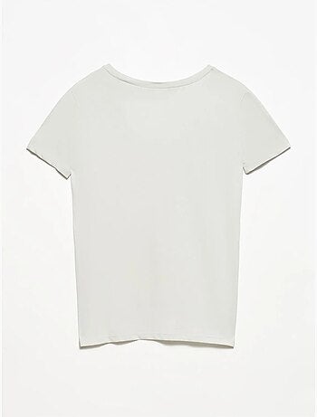 T-shirt Femme En Coton À Col V