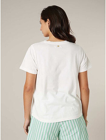 T-shirt femme en coton à motif cerises 'Deeluxe'