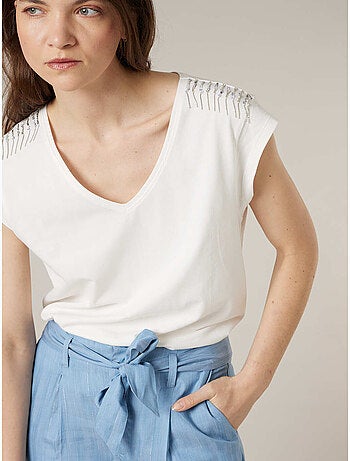 T-shirt femme en coton bio 'Deeluxe'