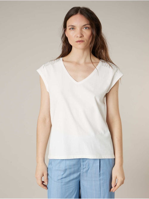 T-shirt femme en coton bio 'Deeluxe' - Kiabi