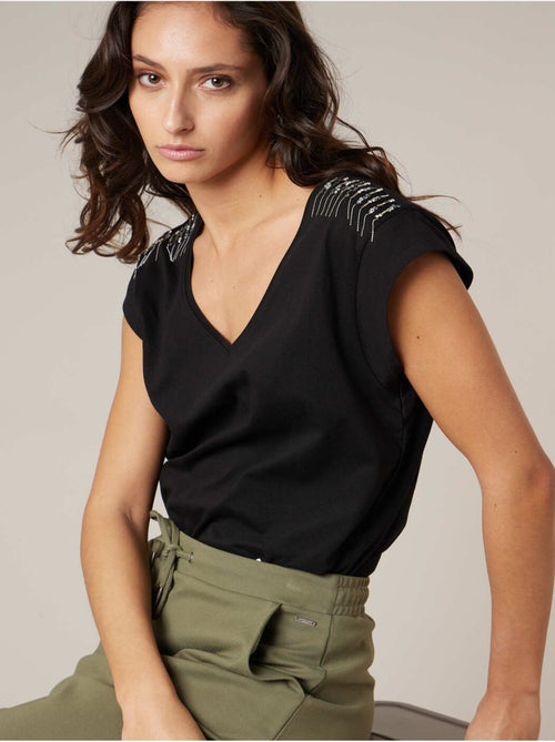 T-shirt femme en coton bio 'Deeluxe' - Kiabi