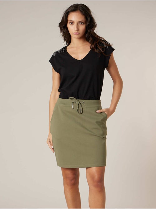 T-shirt femme en coton bio 'Deeluxe' - Kiabi