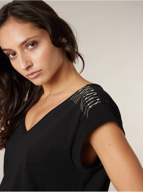 T-shirt femme en coton bio 'Deeluxe' - Kiabi