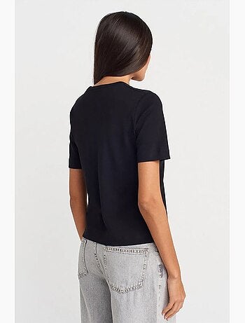 T-shirt femme en coton col v dilvin
