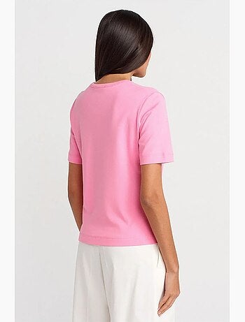 T-shirt femme en coton col v dilvin