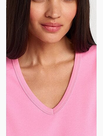 T-shirt femme en coton col v dilvin