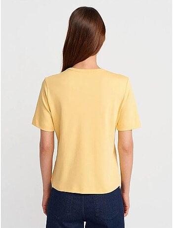 T-shirt Femme En Coton Col V