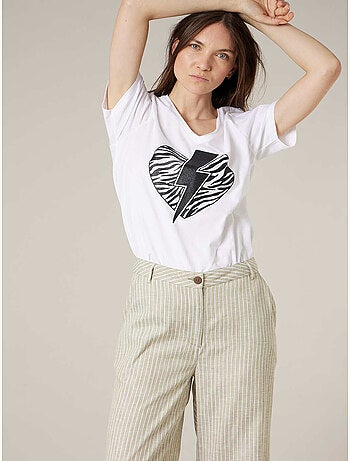 T-shirt femme en coton 'deeluxe'