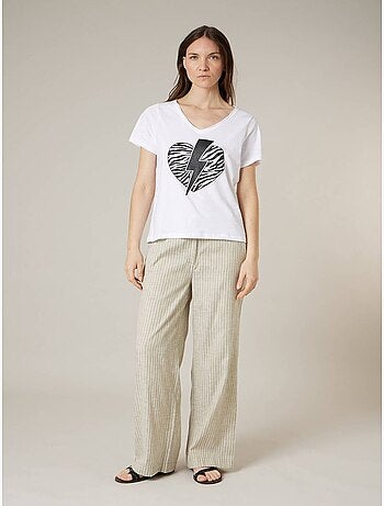 T-shirt femme en coton 'deeluxe'