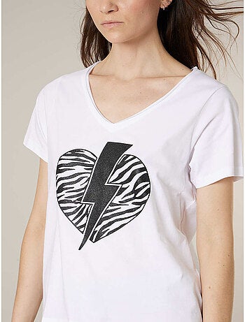 T-shirt femme en coton 'deeluxe'