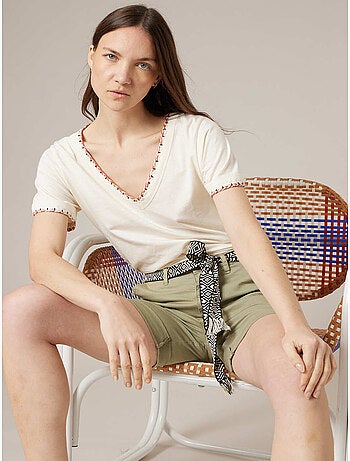 T-shirt femme en coton 'Deeluxe'