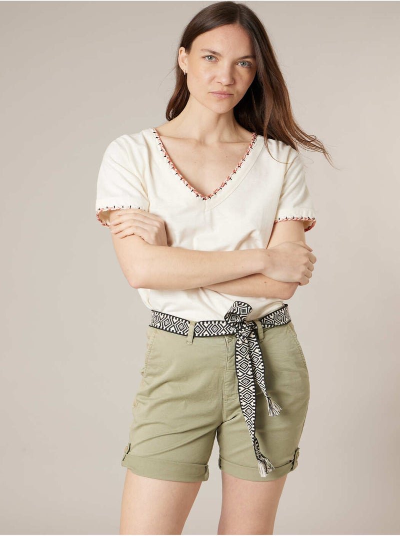 T-shirt femme en coton 'Deeluxe' Blanc - Kiabi