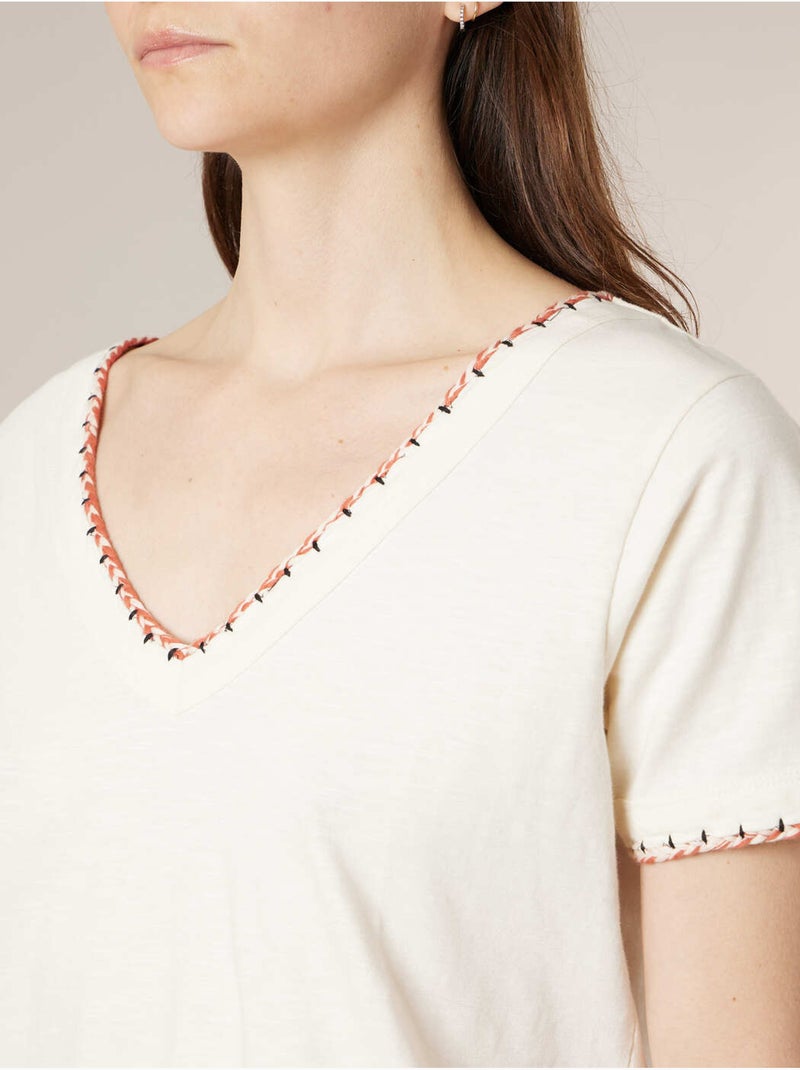 T-shirt femme en coton 'Deeluxe' Blanc - Kiabi