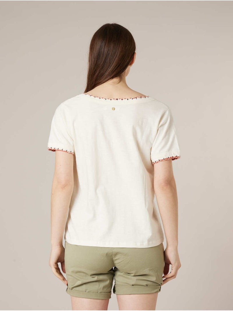 T-shirt femme en coton 'Deeluxe' Blanc - Kiabi
