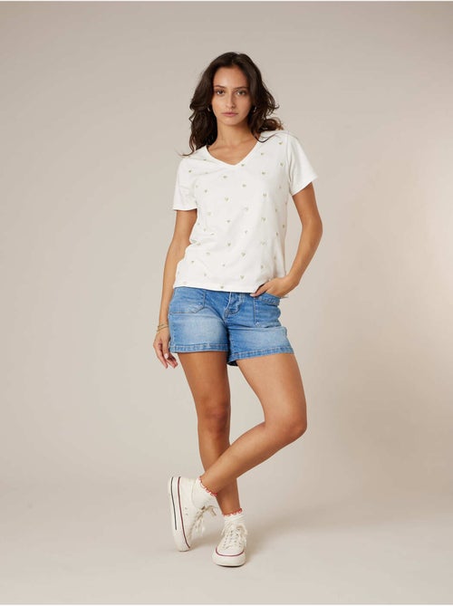 T-shirt femme en coton 'Deeluxe' - Kiabi