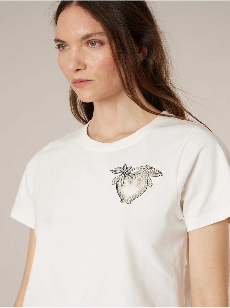 T-shirt femme en coton 'Deeluxe' Blanc - Kiabi