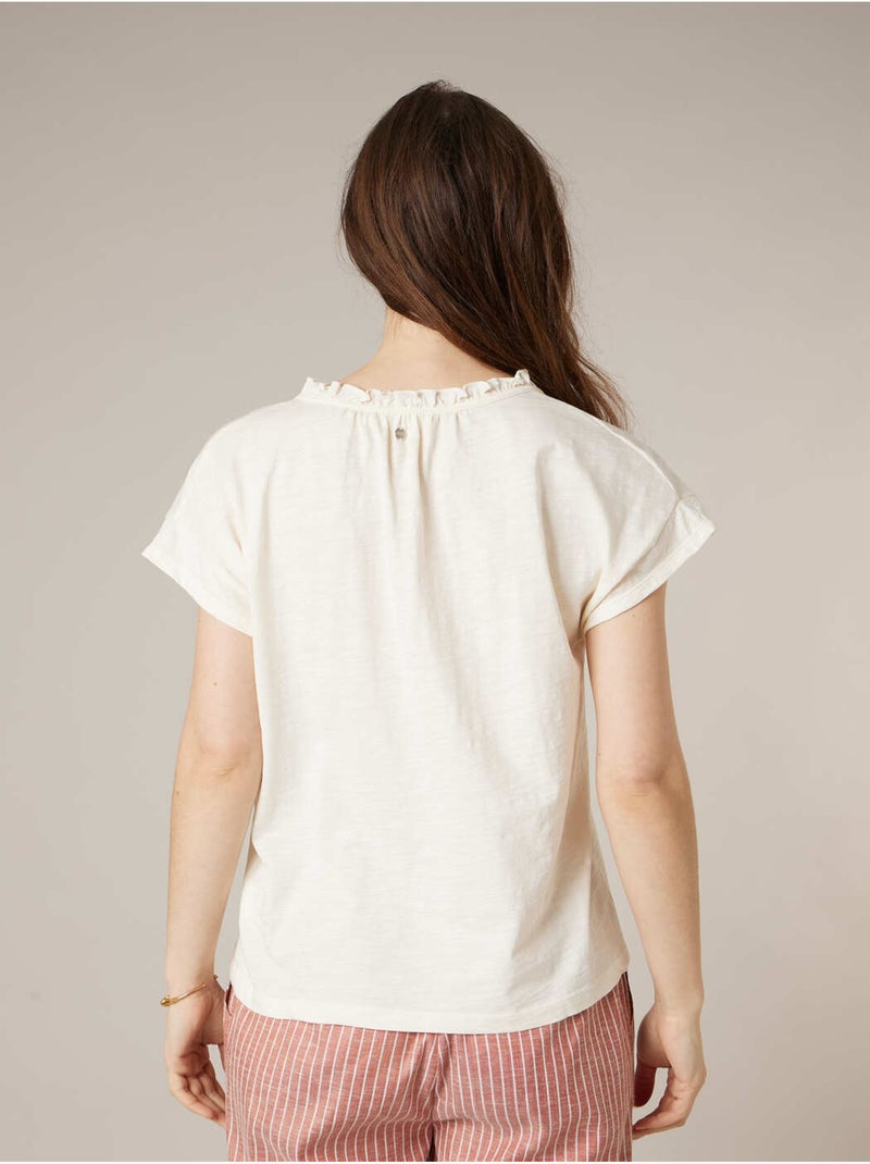 T-shirt femme en coton 'Deeluxe' Blanc - Kiabi