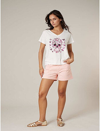 T-shirt femme en coton 'Deeluxe'