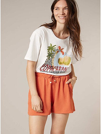 T-shirt femme en coton 'Deeluxe'