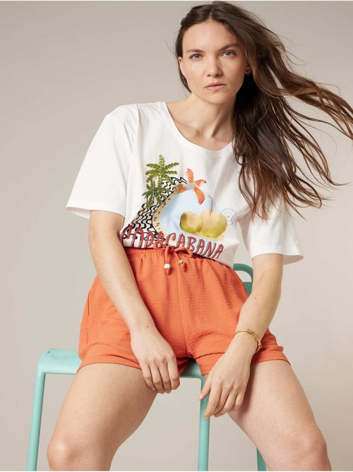 T-shirt femme en coton 'Deeluxe' - Kiabi