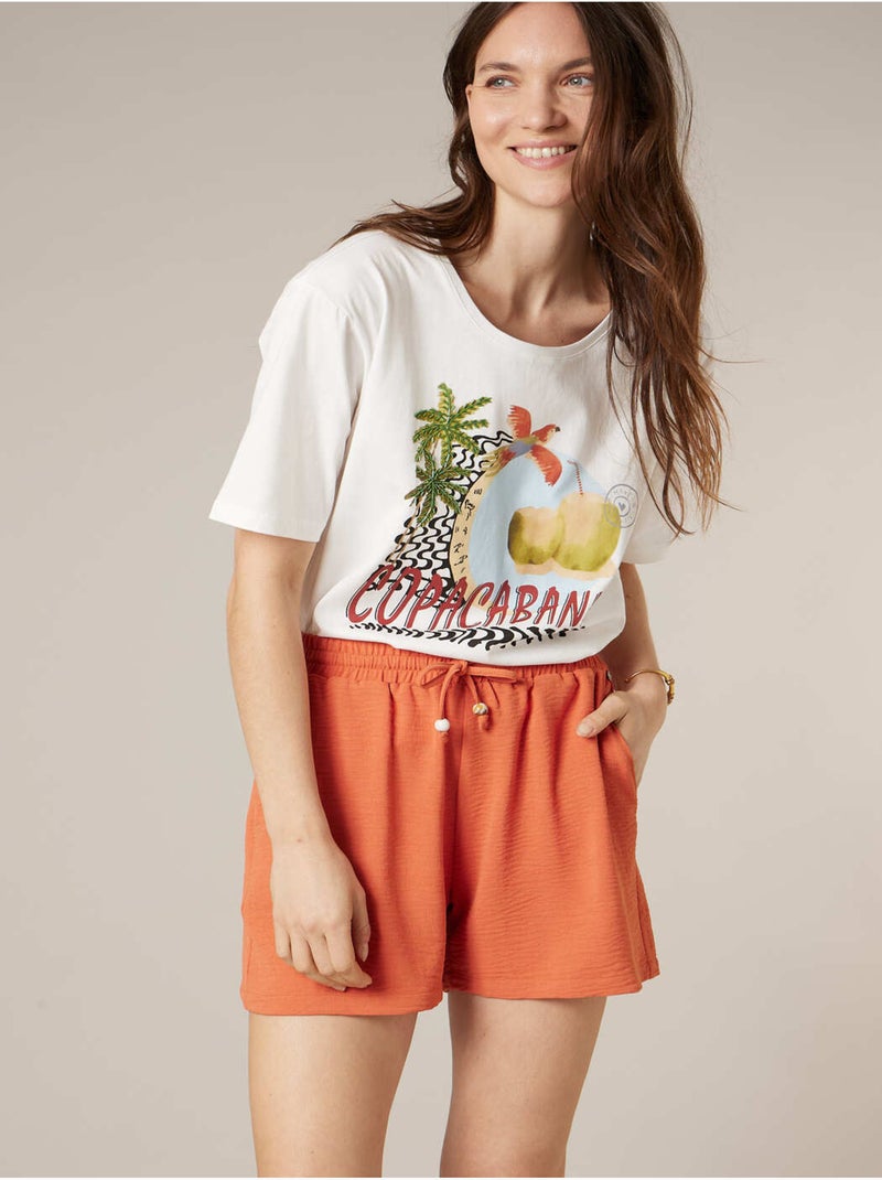 T-shirt femme en coton 'Deeluxe' Blanc - Kiabi