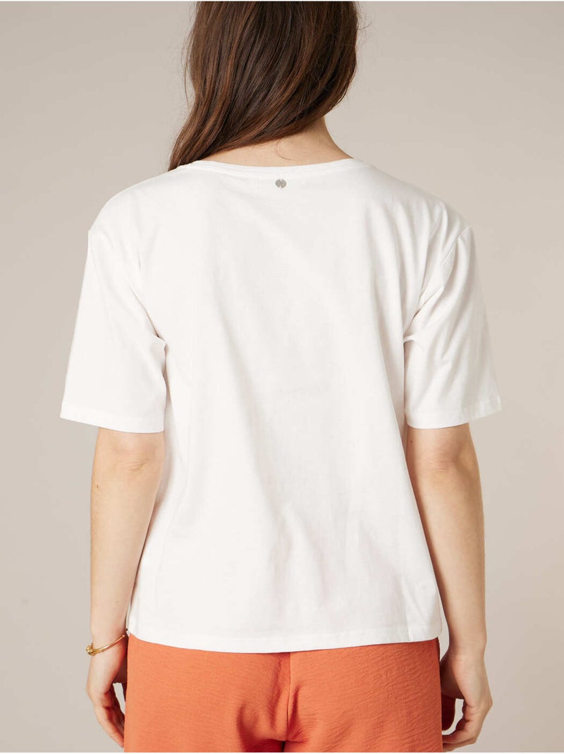 T-shirt femme en coton 'Deeluxe' Blanc - Kiabi