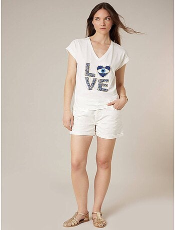 T-shirt femme en coton 'Deeluxe'