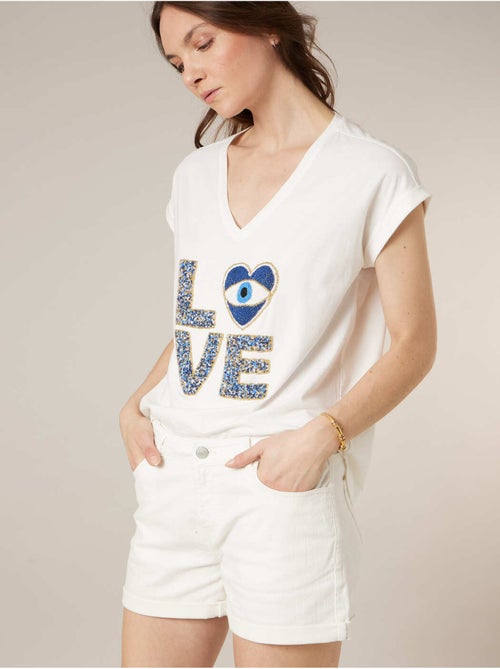 T-shirt femme en coton 'Deeluxe' - Kiabi