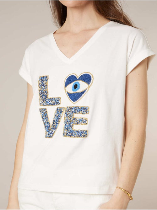 T-shirt femme en coton 'Deeluxe' - Kiabi