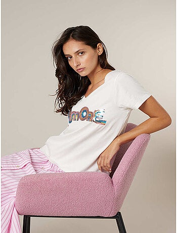 T-shirt femme en coton 'Deeluxe'