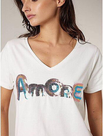 T-shirt femme en coton 'Deeluxe'